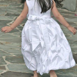 Cinderella Long White Dress Girls Size 4/4T